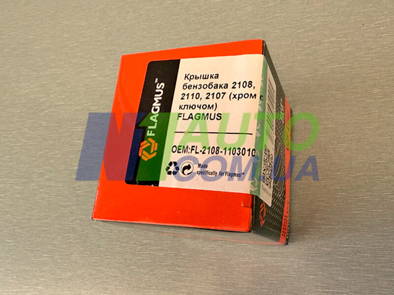 Крышка бензобака ВАЗ 2108 с ключом (хром) FLAGMUS