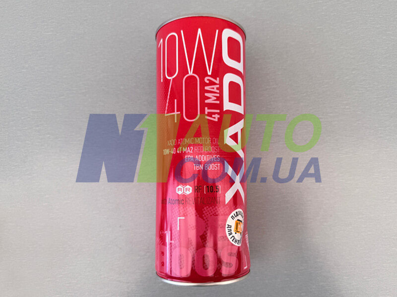 Масло XADO 10W-40 4T MA2 RED BOOST 1 л для мототехники и генераторов