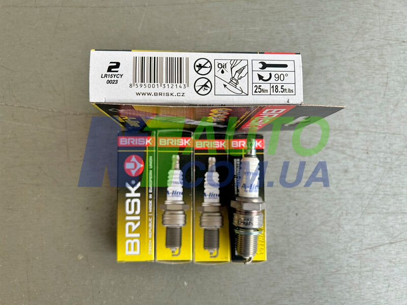 Свічки запалювання BRISK A-Line 2 LR15YСY (0023) ВАЗ 2108 карбюр