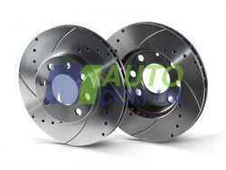 Диск тормозной передний ВАЗ 2101-07 TUNING 4 с перфорацией и насечками &laquo;Rotinger&raquo;